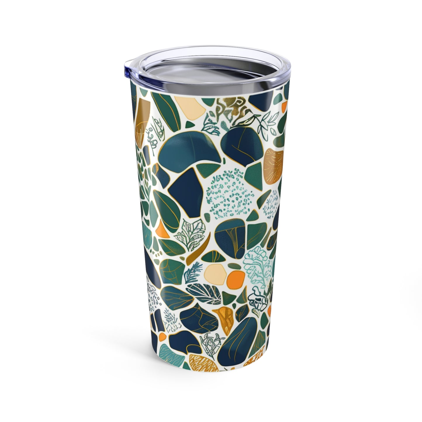 Stylish Abstract Modern Linocut 20oz Tumbler Eco-Friendly Travel Mug
