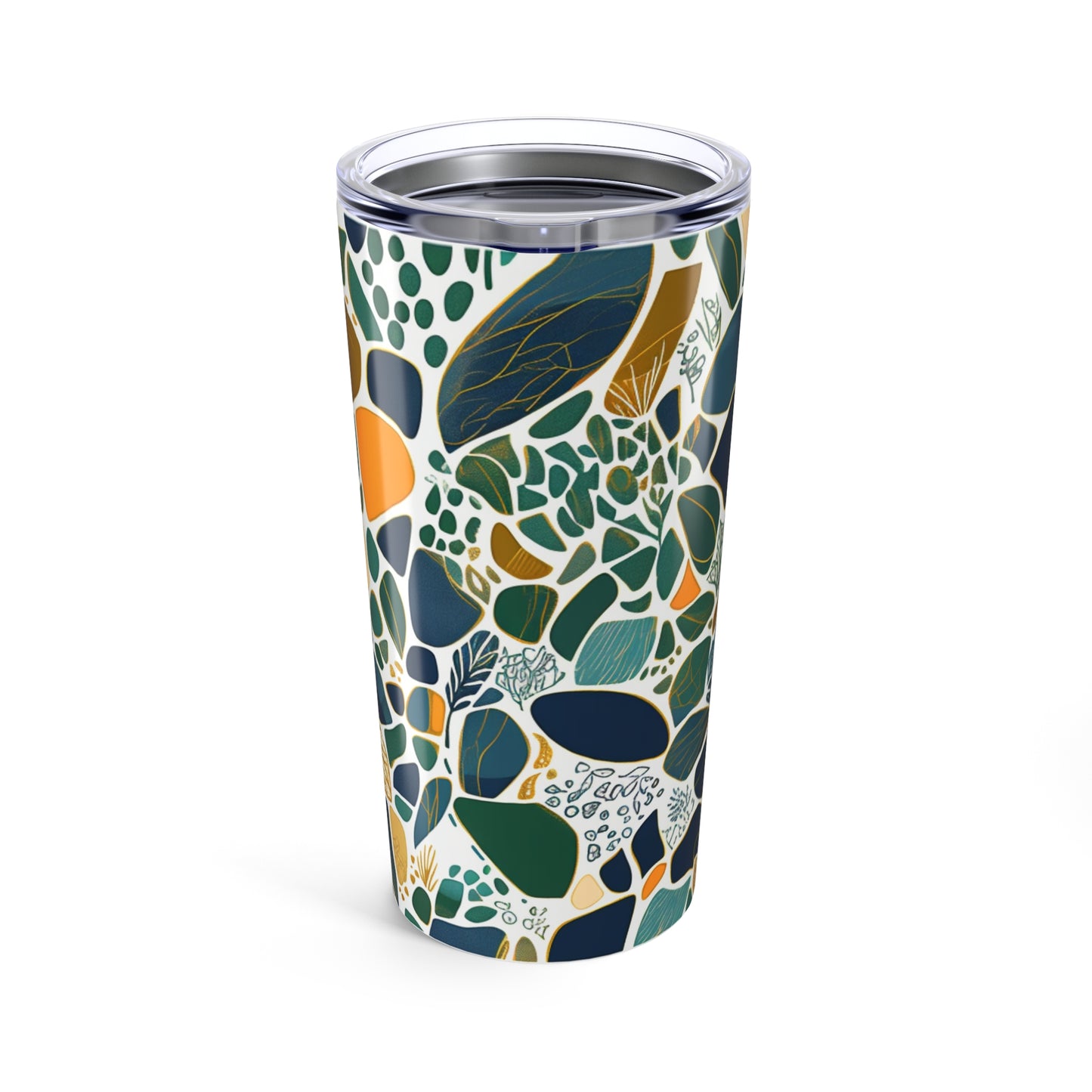 Stylish Abstract Modern Linocut 20oz Tumbler Eco-Friendly Travel Mug