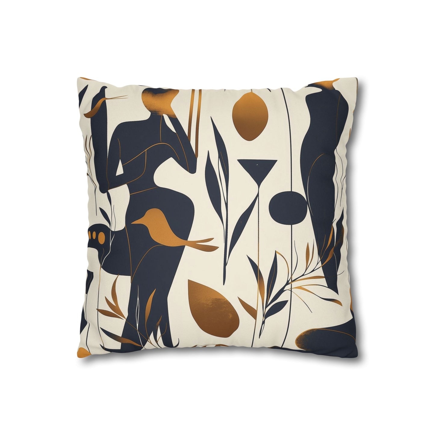 modern abstract "raven" faux suede throw pillow cover