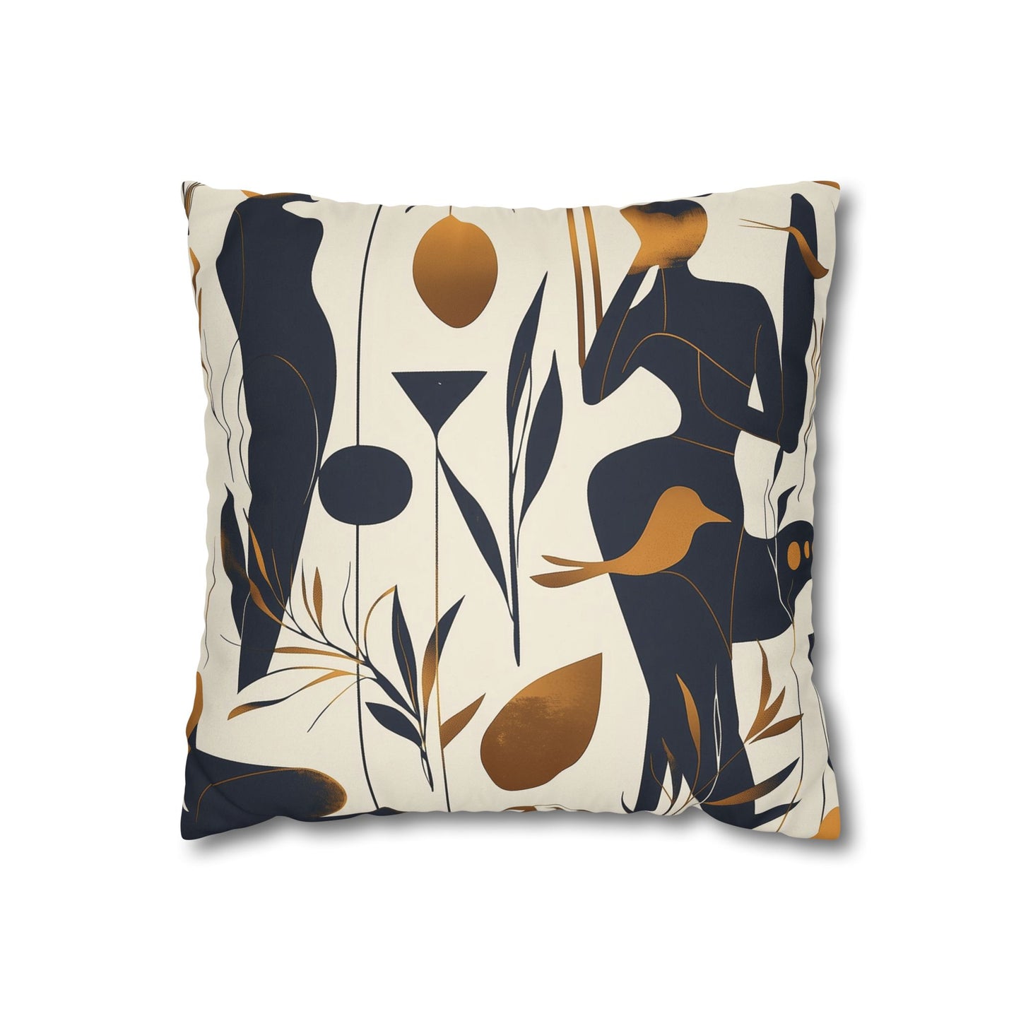 modern abstract "raven" faux suede throw pillow cover