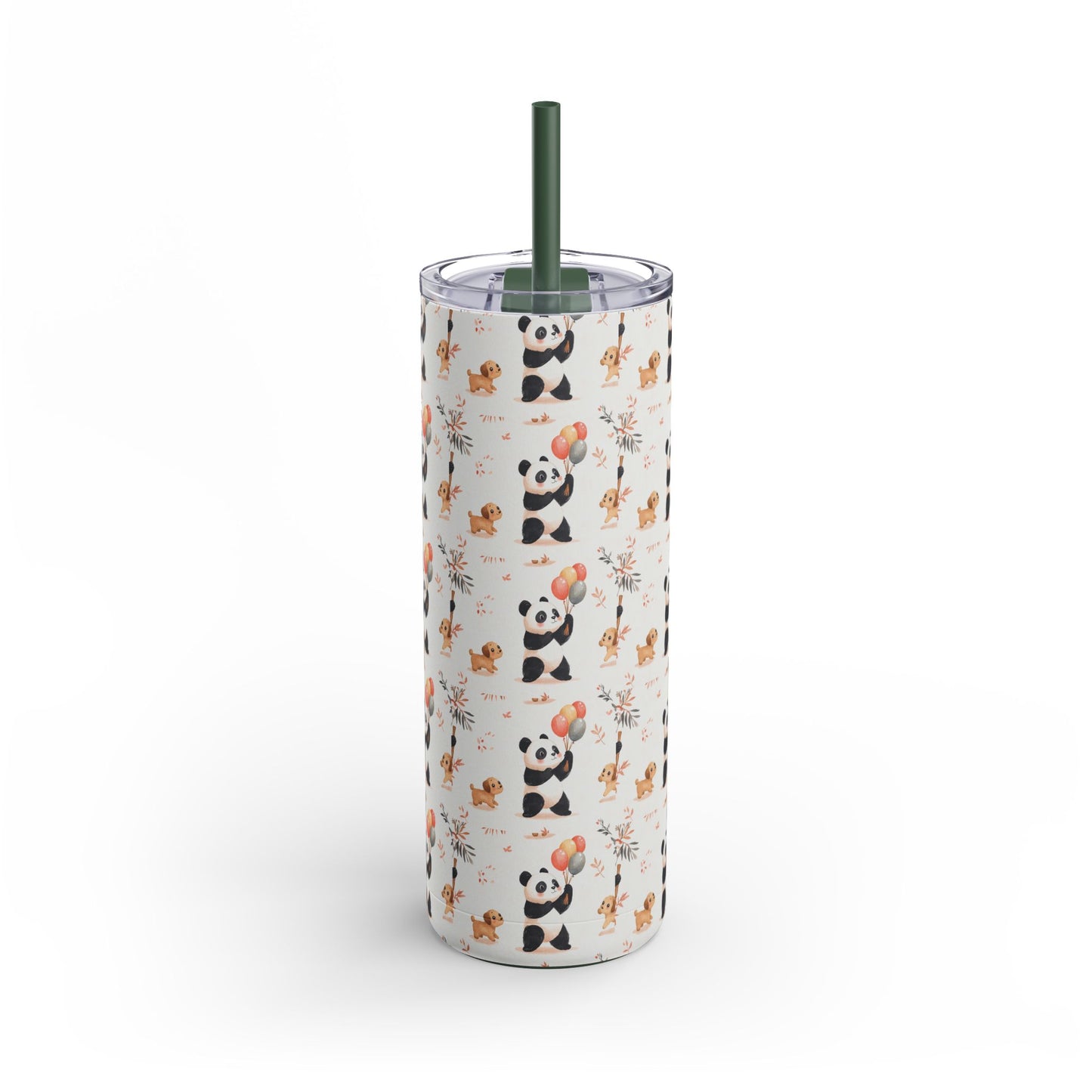 panda pups skinny tumbler 20oz