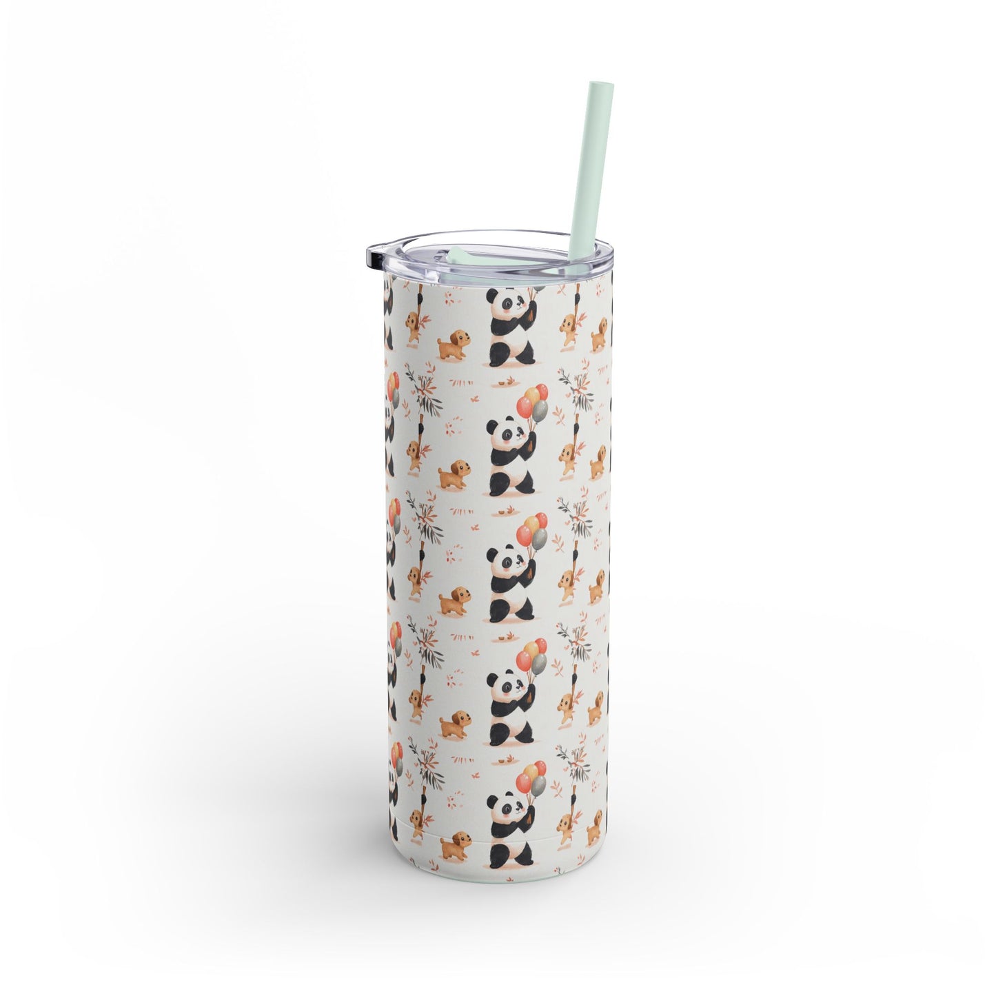 panda pups skinny tumbler 20oz