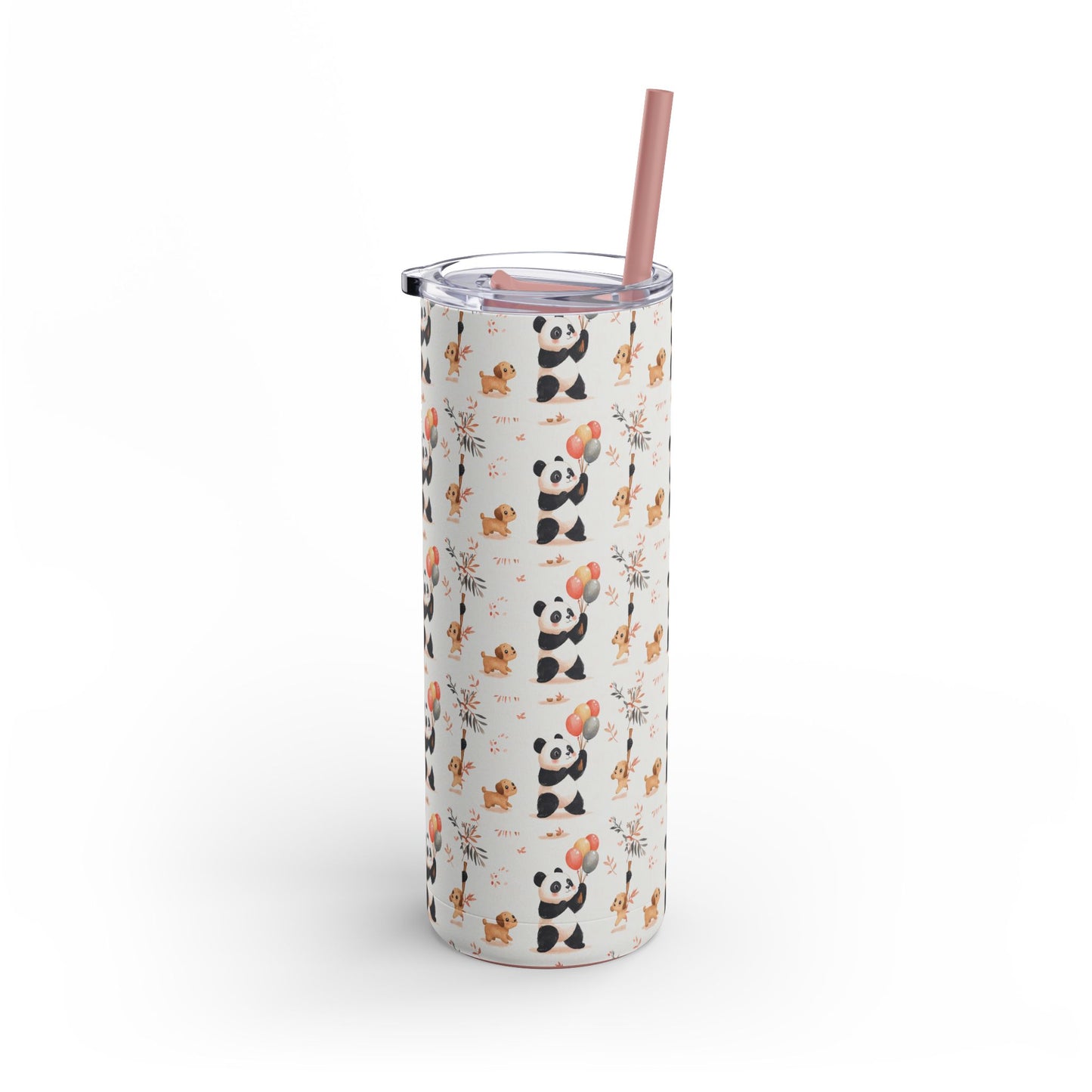 panda pups skinny tumbler 20oz