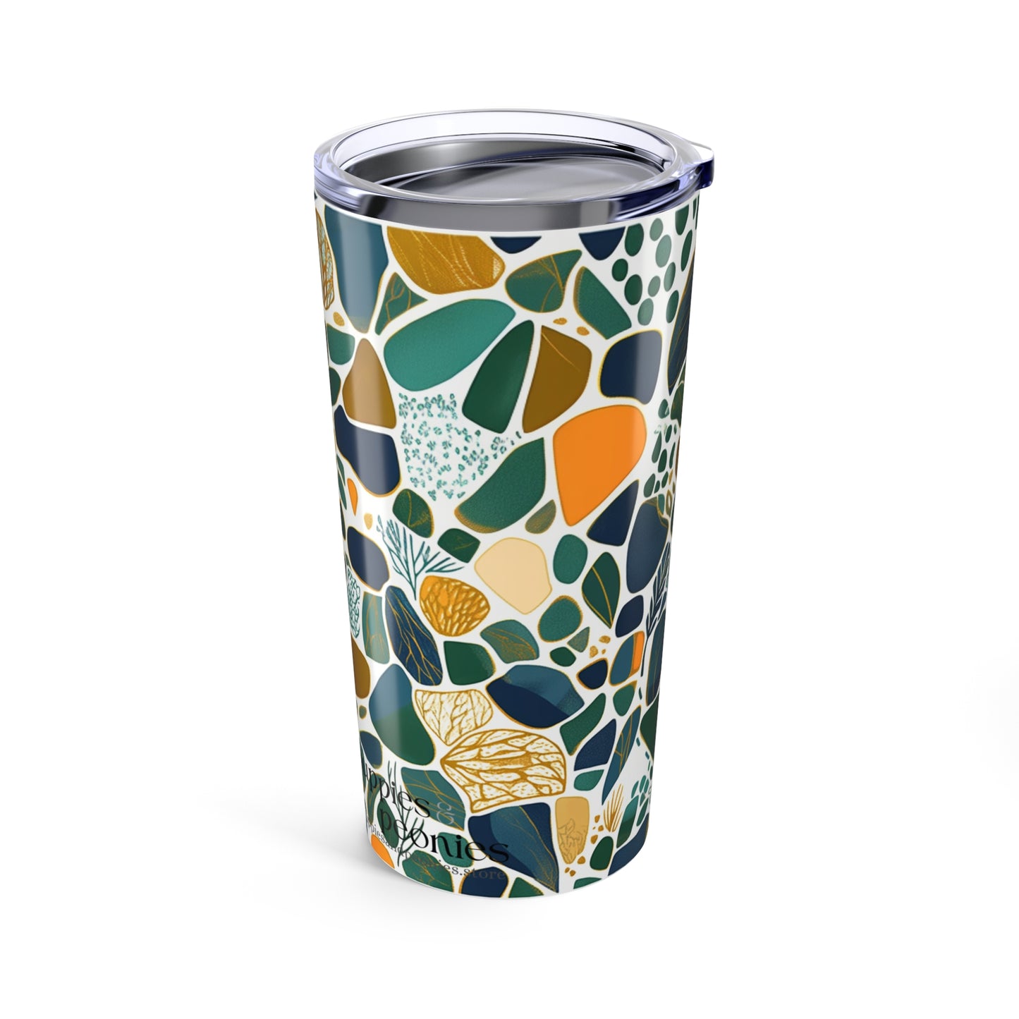 Stylish Abstract Modern Linocut 20oz Tumbler  Eco-Friendly Travel Mug