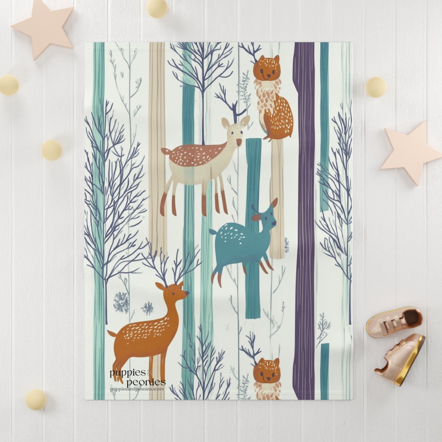 Forest Buddies Soft Fleece Baby Blanket