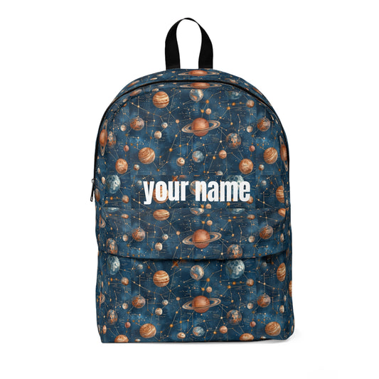 planets personalized backpack