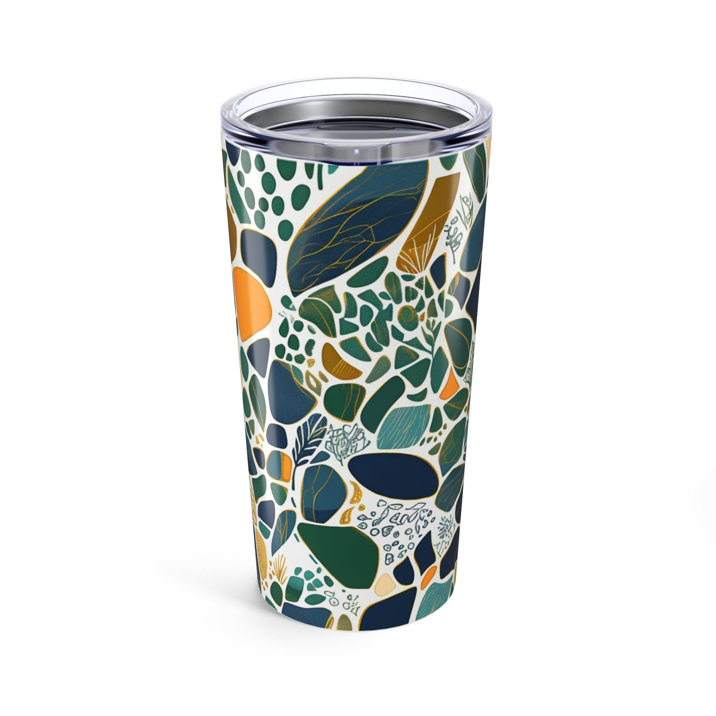 Stylish Abstract Modern Linocut 20oz Tumbler  Eco-Friendly Travel Mug