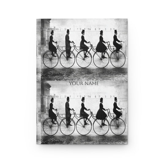 vintage velociphile original artwork hardcover journal with free optional personalization