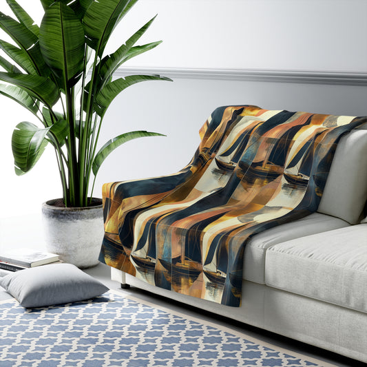 golden hour sherpa fleece blanket