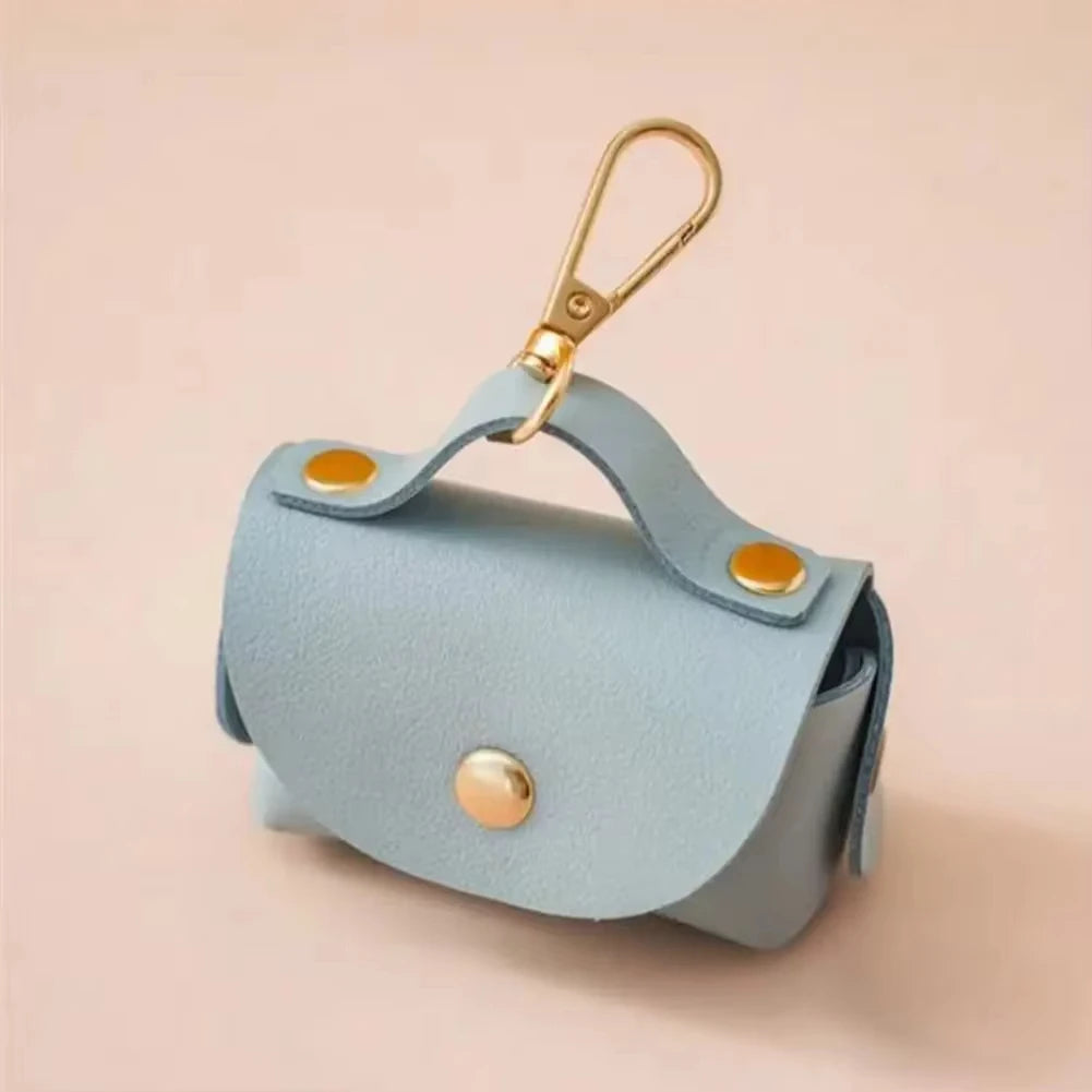 Stylish Pet Bag Holder Faux Leather Pet Poop Bag Holder with Dispenser